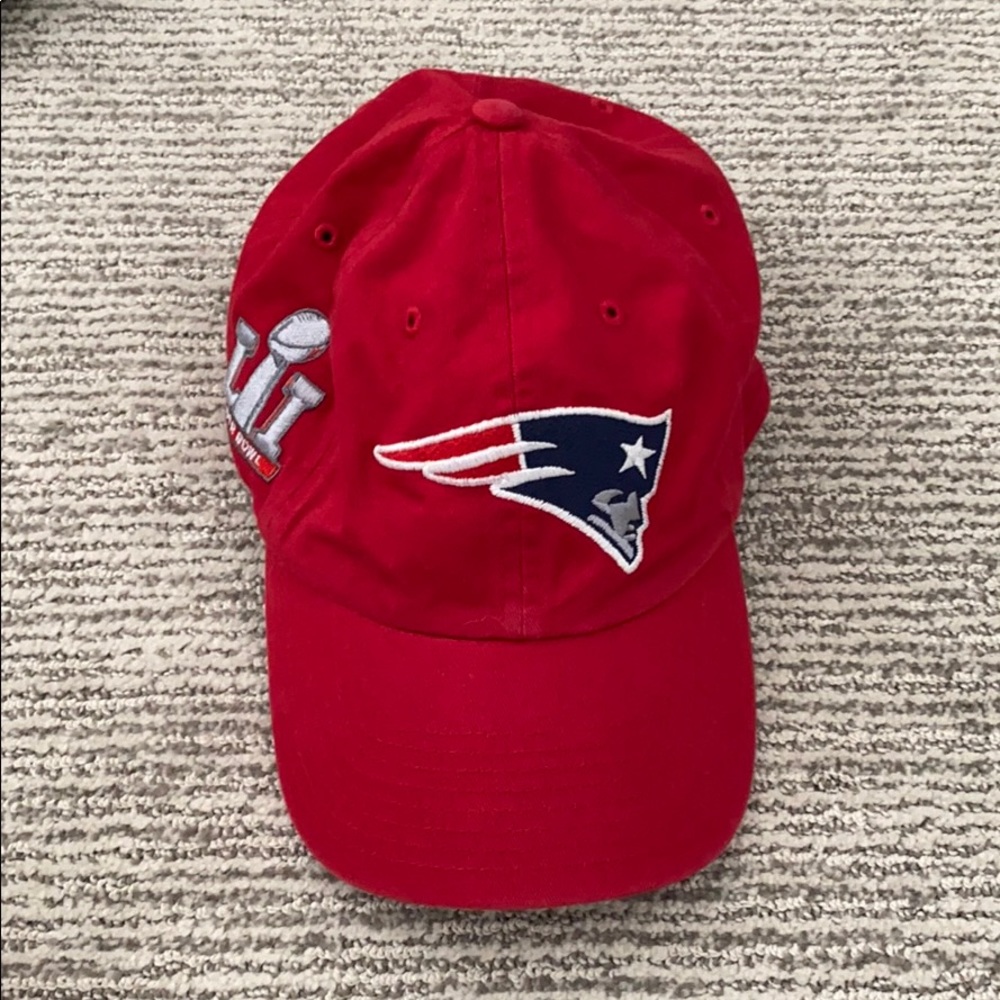 Red Super Bowl LI Patriots Hat